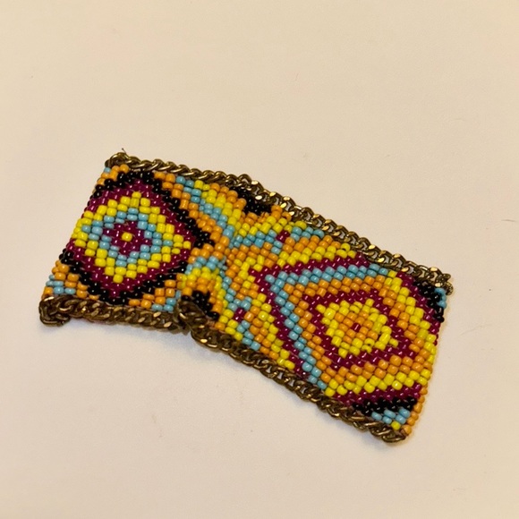 Beaded Multicolor Cuff Bracelet - Picture 2 of 5